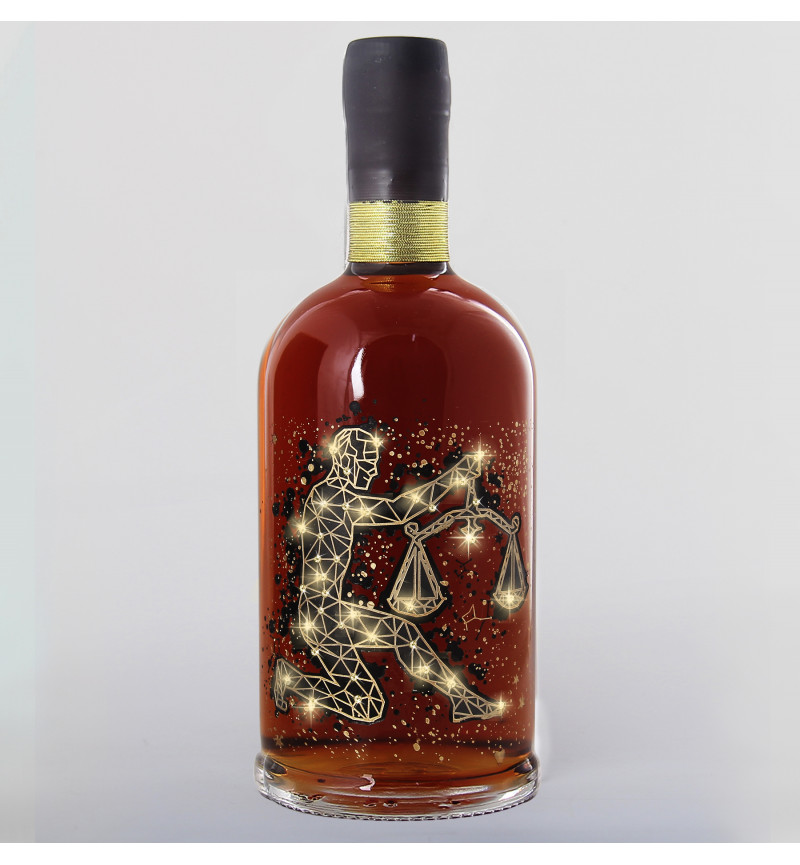 Бутылка "Весы" со стразами Сваровски с Braastad VSOP в подарочной упаковке